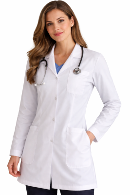 Doktor Hemşire Ve Laboratuvar Önlüğü – Beyaz, Kısa Kol, Ceket Yaka