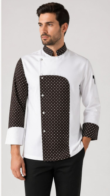 Puantiyeli Detaylı Şef Ceketi – Modern Ve Şık Tasarım | Unisex Model