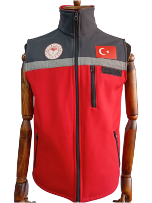 Softshell İş Montu Kırmızı | Su ve Rüzgar Geçirmez Profesyonel Personel Montu | Özgün Üniforma