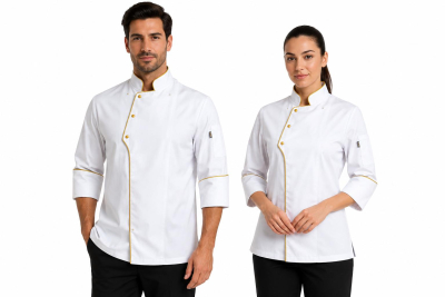 Sim Biye Detaylı Aşçı Ceketi – Model 554 | Şık Ve Profesyonel Tasarım