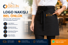 Logo Nakışlı Bel Önlük | Profesyonel Garson, Barista, Kafe & Restoran Bel Önlüğü