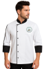 Logolu Siyah Detaylı Şef Ceketi – Executive Chef Tasarımı | Model 60