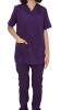 Mor Hastane Scrubs | Doktor ve Hemşire Kıyafeti