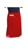 Kırmızı Kısa Bel Önlüğü – Cep Detaylı, Canlı Renkli, Unisex Profesyonel Servis Önlüğü
